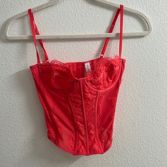 Urban Outfitters Tops Urban Outfitters Rare Coral Corset Top Poshmark